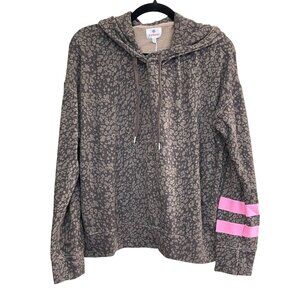 Sundry Animal Print Large Sweatpant Hoodie Pullover NEW Athleisure